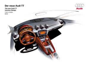 奥迪TT内饰设计草图